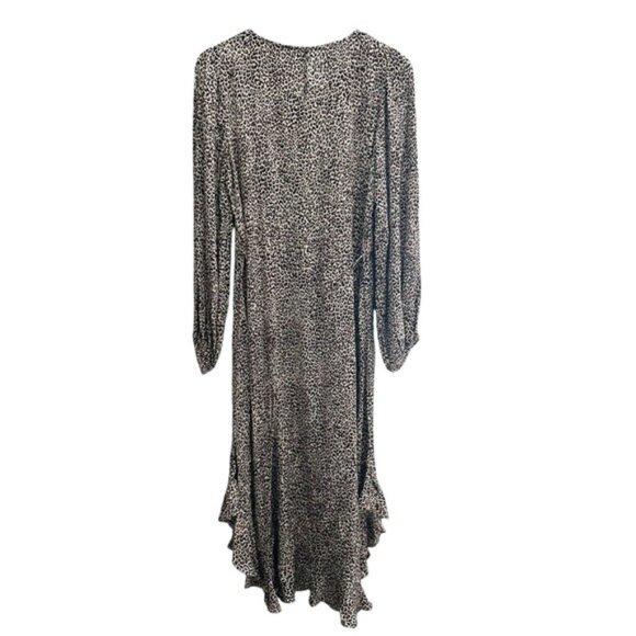 Olivaceous Tan and Black Sheath Dress with Bishop Sleeves Size Medium NWT - Picture 3 of 16